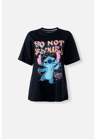 Camiseta De Stitch Regular Fit Para Mujer M Disney