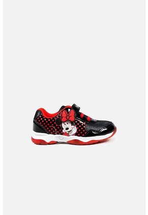 Tenis De Minnie Mouse Con Luces Rojo/negro Para Niña 33