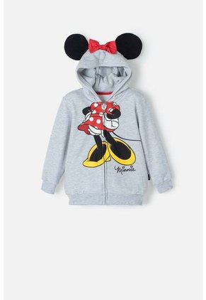 Buzo De Minnie Mouse Gris Con Capucha Para Niña 2T A 5T 4T