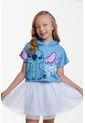 Camiseta De Stitch Con Capucha Azul Para Niña 10 de Disney