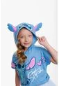 Camiseta De Stitch Con Capucha Azul Para Niña 10 de Disney