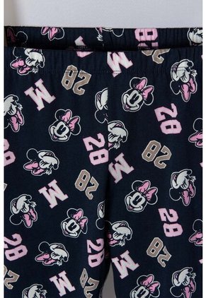 Pijama De Minnie Mouse Marfil Y Azul De Pantalón Largo Para Niña 12