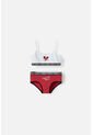 Conjunto De Top Y Panty De Minnie Mouse Blanco Y Rojo Para Niña 4 de Disney