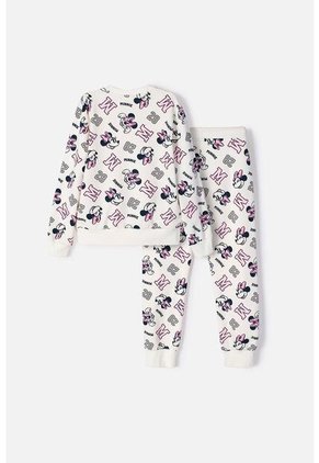 Conjunto De Minnie Mouse Con Buzo Marfil Para Niña 8