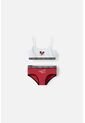Conjunto De Top Y Panty De Minnie Mouse Blanco Y Rojo Para Niña 4 de Disney