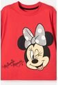 Camiseta De Minnie Mouse Manga Corta Rojo Para Niña 4 de Disney
