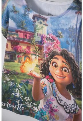 Camiseta De Encanto Multicolor Estampada Para Niña 2T A 5T 3T