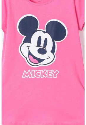 Camiseta De Mickey Mouse Manga Corta Rosada Para Niña 12