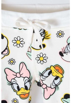 Conjunto De Minnie Mouse Marfil De Manga Larga Para Niña 2T A 5T 2T