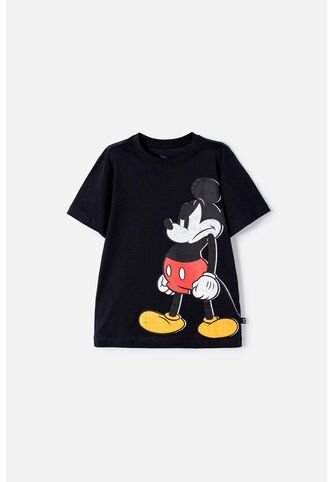 Camiseta De Mickey Mouse Negra Manga Corta Para Niño 8 Disney