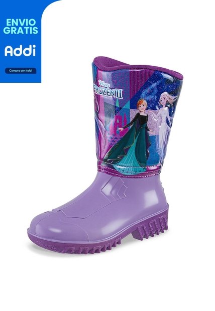 Botas De Lluvia Frozen Yurem Lila-Mora Para Niña Disney