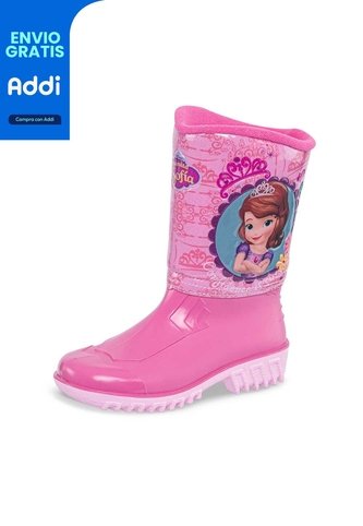Botas De Lluvia Sofia Hannia Fucsia Para Niña Disney Disney