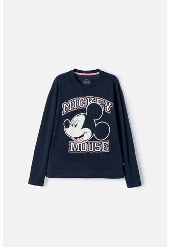 Buzo De Minnie Mouse Azul Estampado En Frente Para Niña 4 Disney