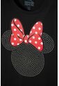 Camiseta De Minnie Mouse Manga Corta Negra Para Niña 8 de Disney