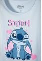 Camiseta De Stitch Manga Corta Azul Para Niña 10 de Disney