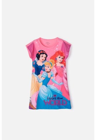 Pijama De Princesas Tipo Batola Rosada Para Niña 12 Disney