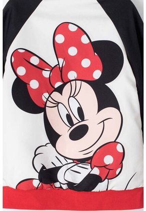 Chaqueta De Minnie Mouse Con Cierre Blanco Y Rojo Para Niña 10