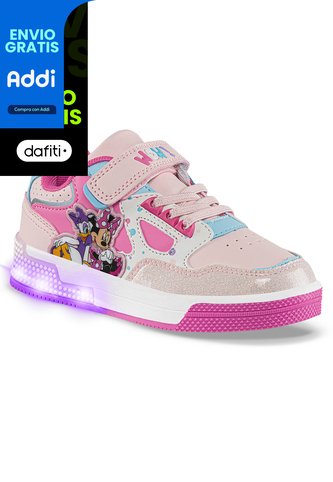 Tenis Con Luces Mouse Esker Rosa Disney Para Niño Disney
