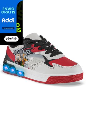 Tenis Con Luces Mickey Alutor Rojo Disney Para Niño Disney