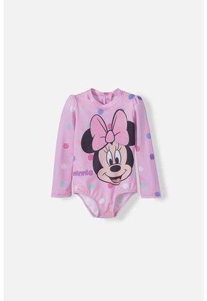 Vestido Baño Minnie Mouse Rosado Para Niña 2T A 5T 2T