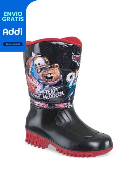 Botas De Lluvia Cars Sedna Negro-Roj Para Niño Disney
