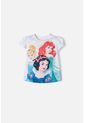 Camiseta De Princesas Disney Blanca Manga Corta Para Niña 2T A 5T 3T de Disney