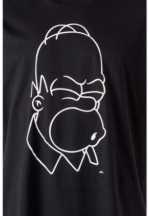 Pijama De Los Simpson Negra Y Amarilla Con Pantalón Corto Para Hombre M