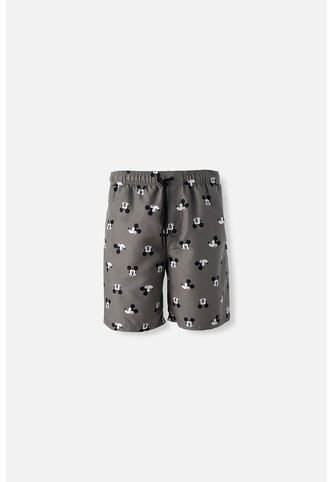 Pantaloneta De Baño De Mickey Mouse Verde Militar Con Bolsillo Para Hombre S Disney