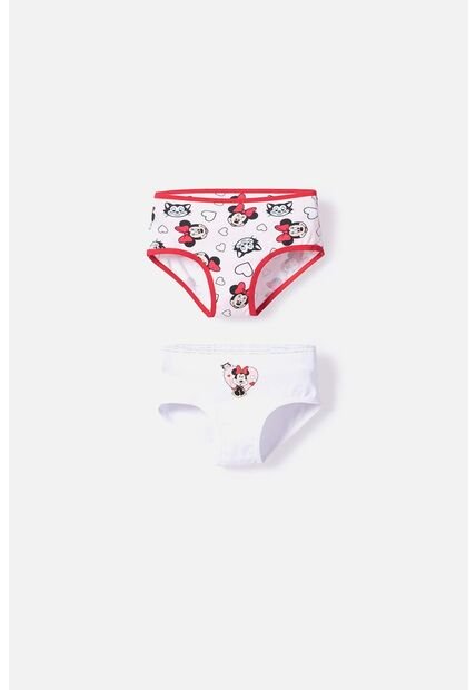 Pack X2 Panties De Minnie Mouse Multicolor Para Niña 2T A 5T 3T