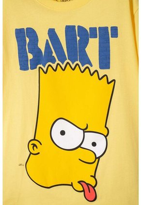 Camiseta De Los Simpson Manga Corta Amarillo Para Niño 14