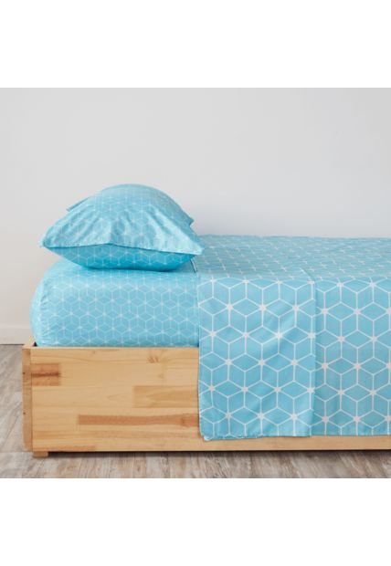 Juego De Sábanas Geométrico Microfibra Juego De Sábanas Geométrico Microfibra Doble Distrihogar