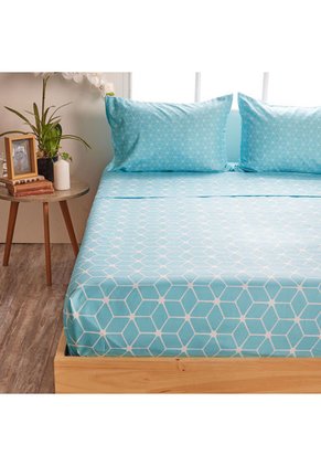 Juego De Sábanas Geométrico Microfibra Juego De Sábanas Geométrico Microfibra Doble Distrihogar