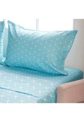 Juego De Sábanas Geométrico Microfibra Juego De Sábanas Geométrico Microfibra Doble Distrihogar