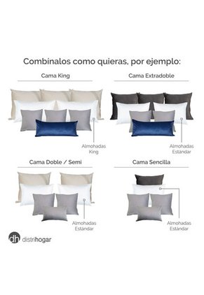 Cojín King Azúl Oscuro 70 X 70 Cm Cojín King Azúl Oscuro 70 X 70 Cm Distrihogar