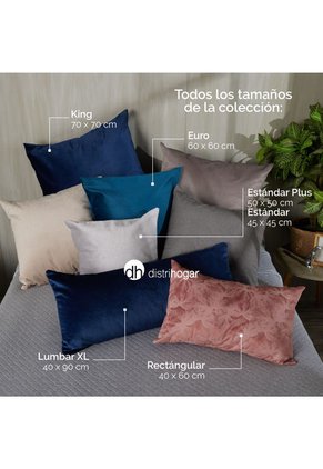 Cojín Lumbar Xl Azúl Oscuro 40 X 90 Cm Cojín Lumbar Xl Azúl Oscuro 40 X 90 Cm Distrihogar