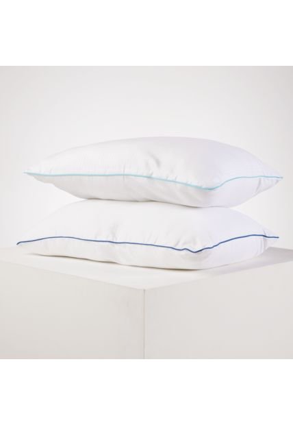 Set X 2 Almohadas Soporte Medio Microfibra Sateen Stripe 0.5 Set X 2 Almohadas Soporte Medio Microfibra Sateen Stripe 0.5 50 X 70 Cm Distrihogar