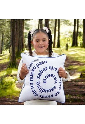 Cojín Mi Sangre Transformar 100% Poliéster Blanco Cojín Mi Sangre Transformar 100% Poliéster Blanco 45x45 Cm Distrihogar