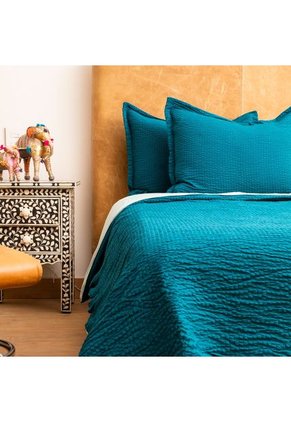 Edredón Textura Arrugada Coral Blue Edredón Textura Arrugada Coral Blue Doble Distrihogar