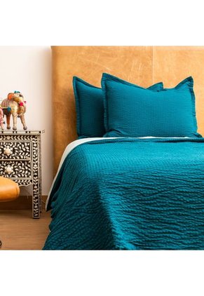 Edredón Textura Arrugada Coral Blue Edredón Textura Arrugada Coral Blue Doble Distrihogar