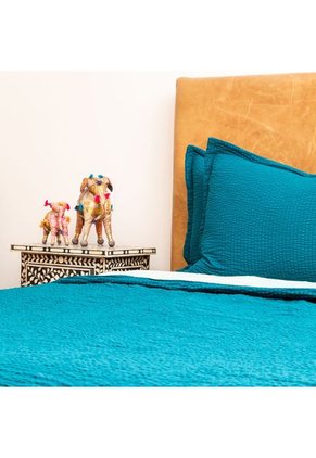 Edredón Textura Arrugada Coral Blue Edredón Textura Arrugada Coral Blue Doble Distrihogar