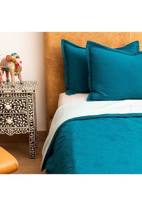 Edredón Textura Arrugada Coral Blue Edredón Textura Arrugada Coral Blue Doble Distrihogar