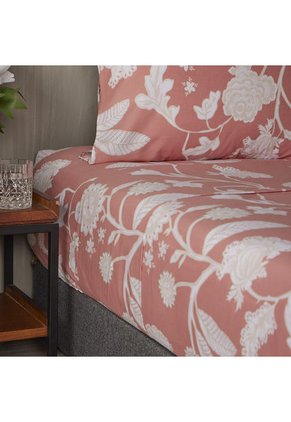 Juego De Sábanas Algodón Poliéster Amalia Flora Juego De Sábanas Algodón Poliéster Amalia Flora Doble Distrihogar