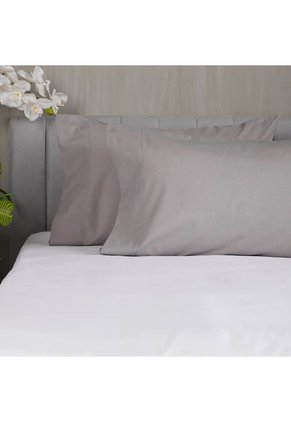 Set X 2 Fundas Essencial 150 Hilos Mora Gris 50 X 73 Cm Set X 2 Fundas Essencial 150 Hilos Mora Gris 50 X 73 Cm Distrihogar