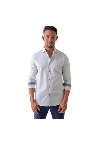 Camisa Casual Wht Para Hombre Blanco Dkny