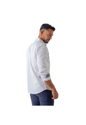 Camisa Casual Wht Para Hombre Blanco