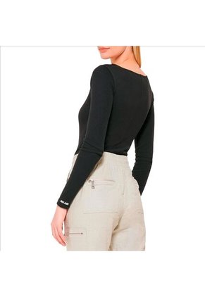 Blusa Casual Dkny Negro Con Algodón Para Mujer