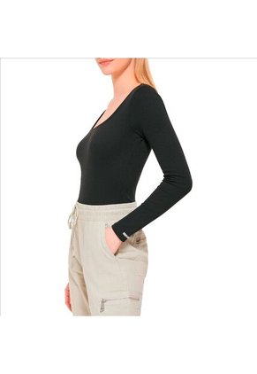 Blusa Casual Dkny Negro Con Algodón Para Mujer