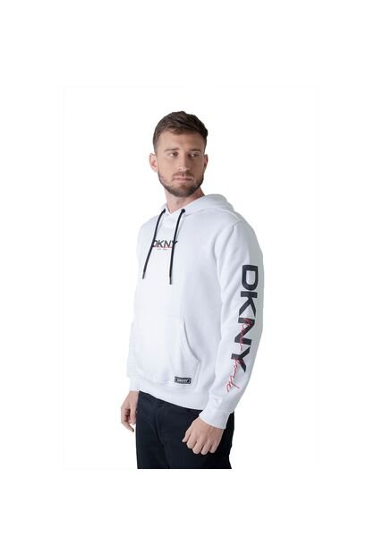 Hoodie Dkny Original Blanco Para Hombre