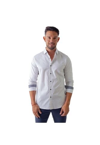 Camisa Casual Dkny Blanco Para Hombre Dkny