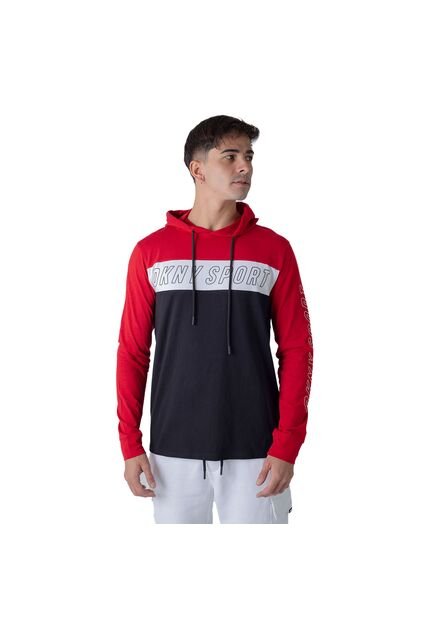 Hoodie Dkny Original Rojo Para Hombre